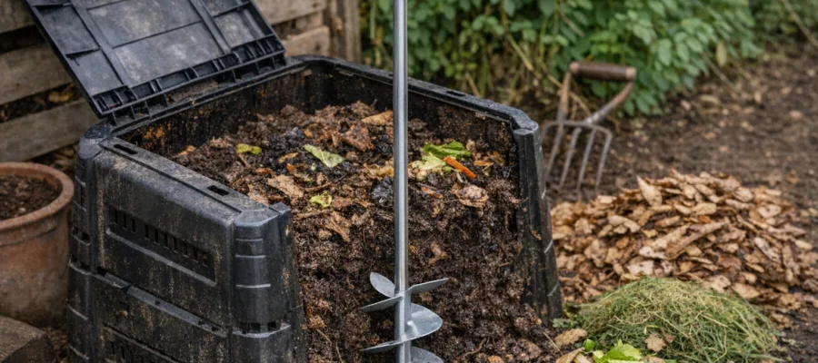 Komposter aerifizieren: So verbessern Sie die Belueftung fuer bessere Kompostierung