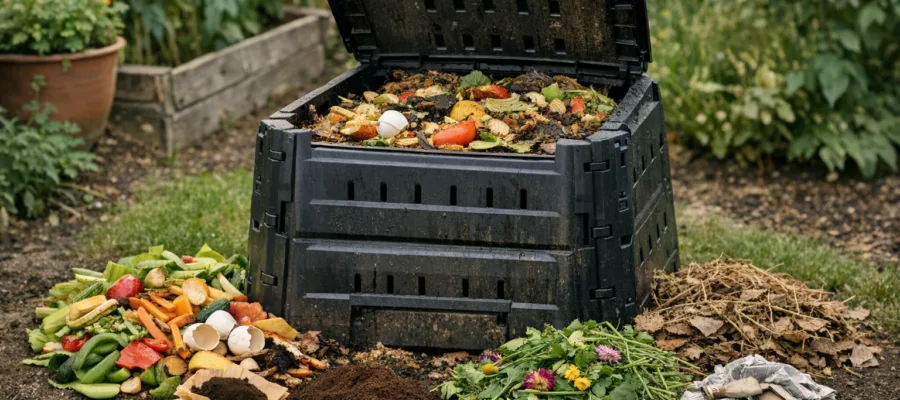 Komposter befuellen: Welche Kuechen- und Gartenabfaelle eignen sich am besten?