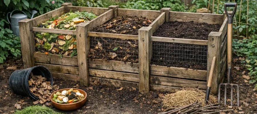 Komposter richtig anlegen: Schritt-fuer-Schritt Anleitung fuer effizientes Kompostieren im Garten