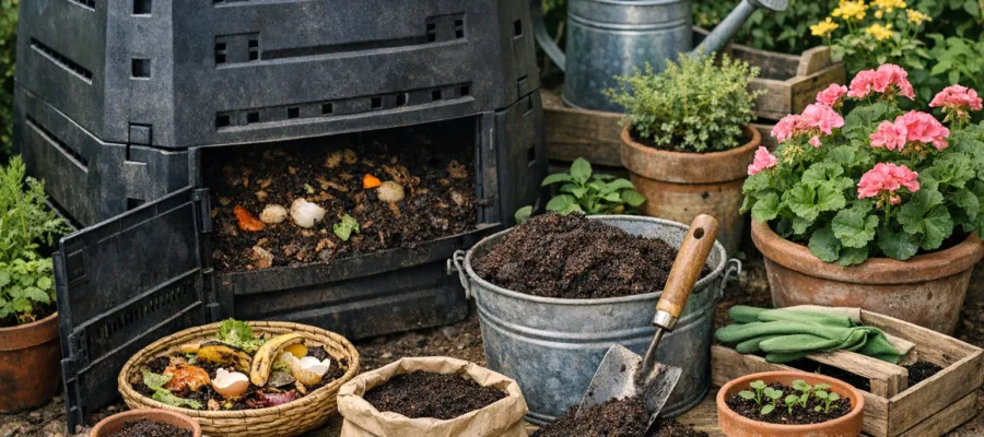 Komposterde richtig nutzen: DIY-Tipps fuer deinen Garten und Balkonpflanzen